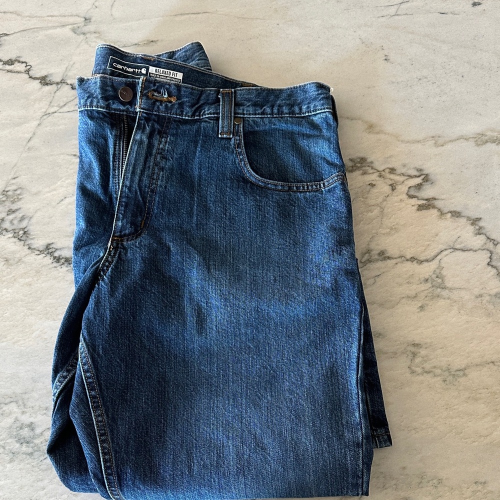 Carhartt Men's Dark Blue Relaxed Jeans